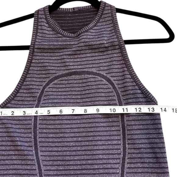 Lululemon Run: Swiftly Tech Tank- High Neck Striped Athletic Tank- Size 4 - Picture 10 of 10